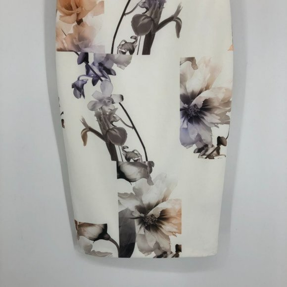 Ted Baker Sadie White Floral Off Shoulder Midi Pencil Dress NWT size 1 XS S - Picture 14 of 16